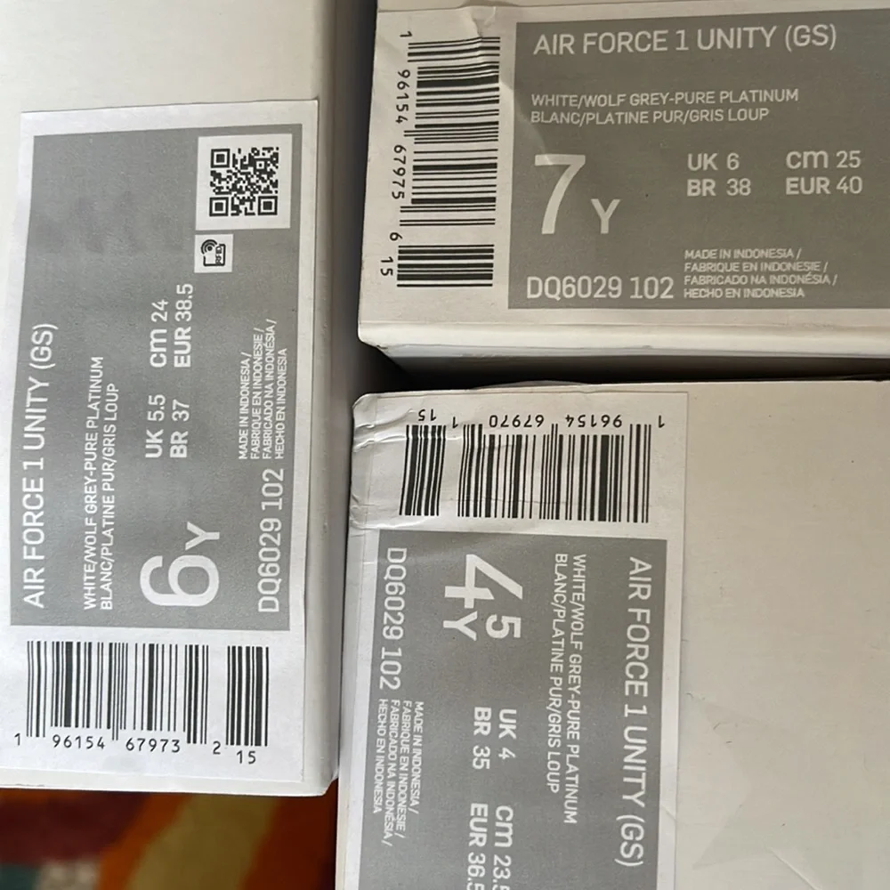 NIKE WMNS AIR FORCE 1 UNITY DQ6029 102 
WHITE/WOLF GREY-PURE PLATINUM PLATFORMS - Picture 16 of 16